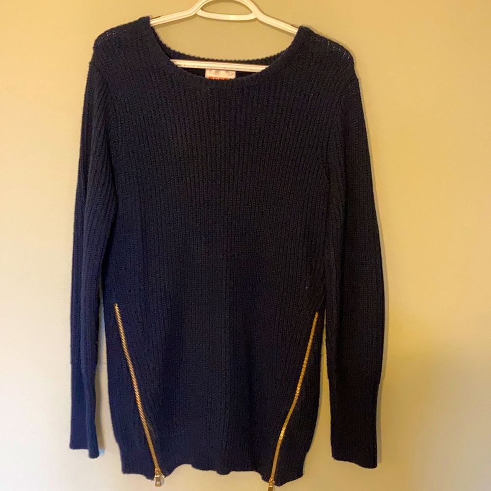 Navy sweater dress